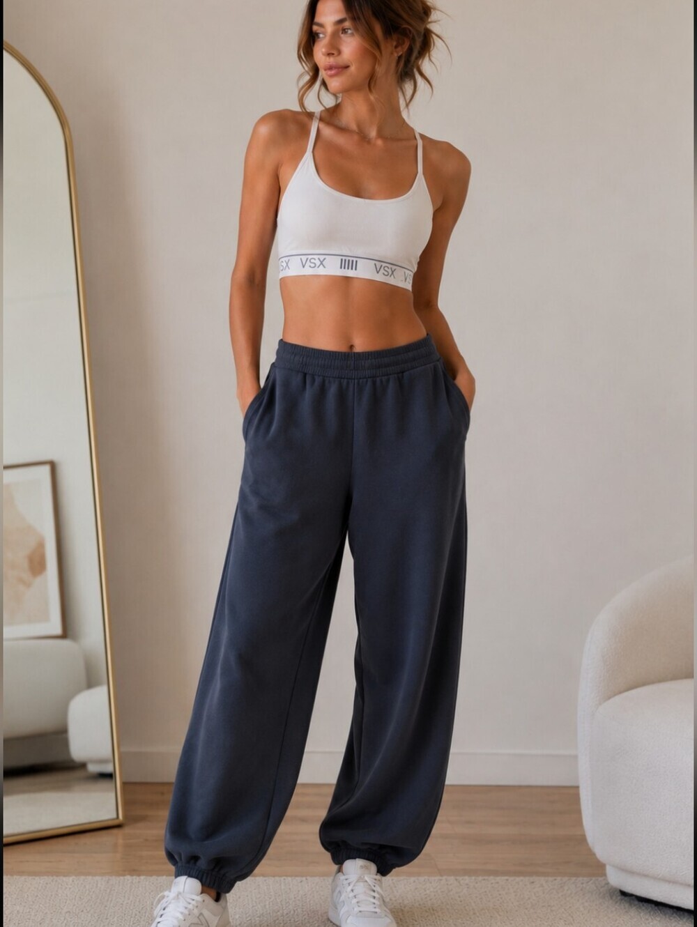 Victoria's Secret VSX Gray Relaxed Jogger Sweatpants | Athleisure Lounge Pants